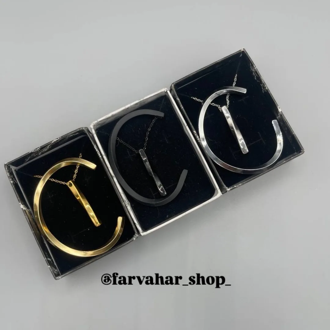 ست بنگل و گردنبند مکعب عشق