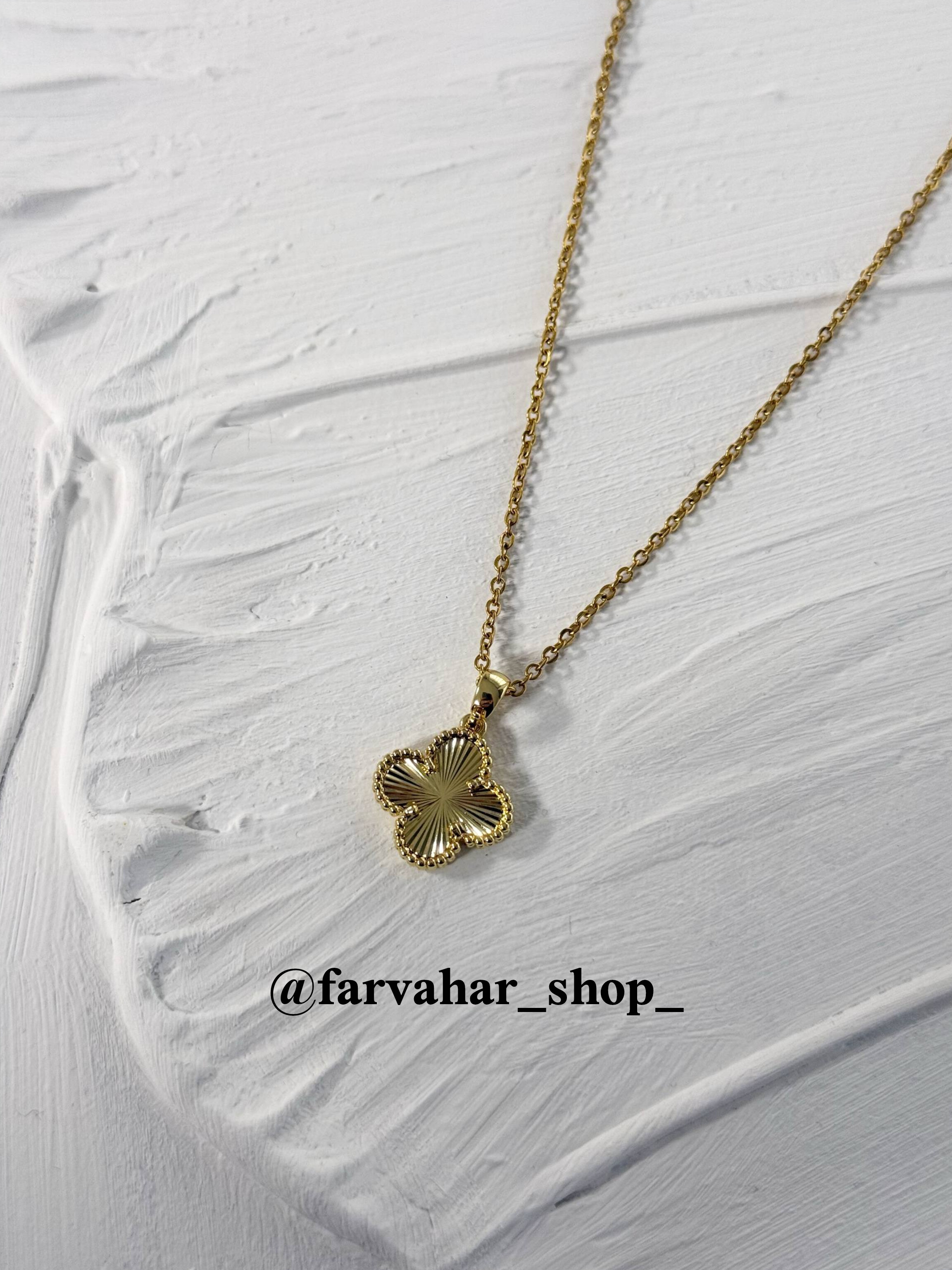 گردنبند آویز ونکلیف طلایی